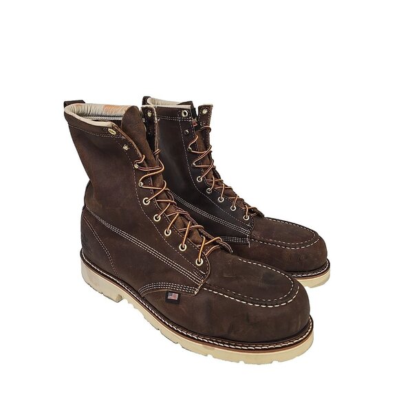 Thorogood Men's 8 " Steel Toe Work Boot (U.S.A.) 804-4378 Brown Size 14D - Picture 1 of 7